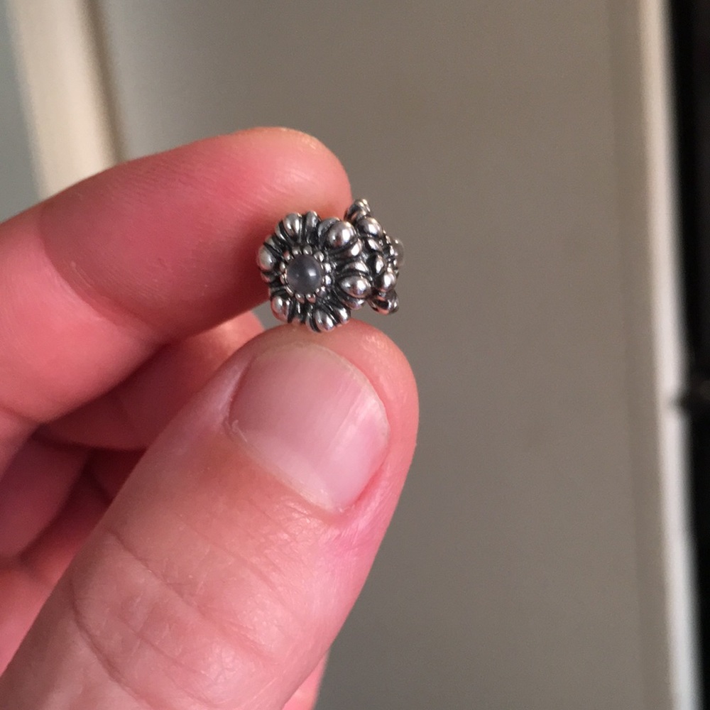 Pandora flower Crystal Charm